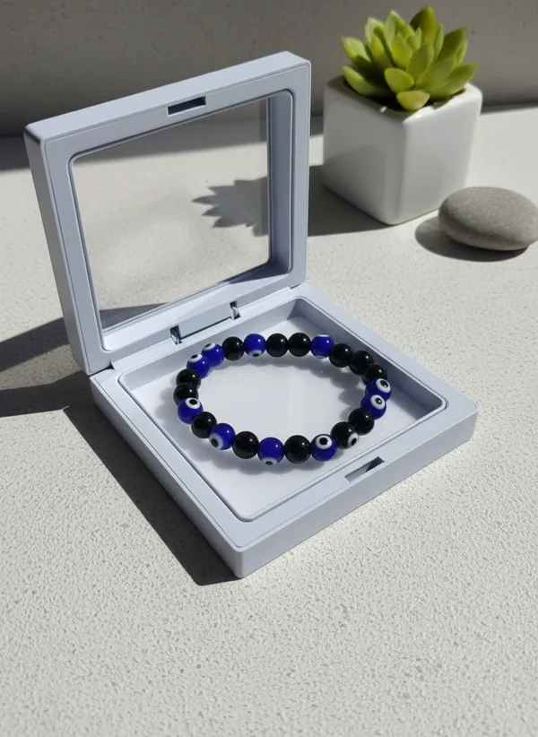 Black_Onyx_&_Evil_Eye_Protection_Elasticated_Bracelet