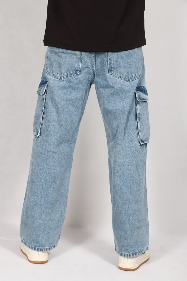 Blue_Denim_Premium_Cargo_For_Men