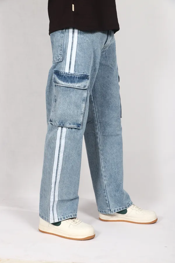Blue_Denim_Premium_Cargo_For_Men