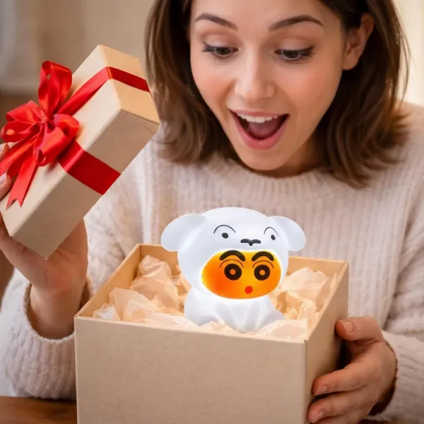 White_Decor_Led_Night_Light,_Shinchan_Character_Design,_Soft_Bpa_Free_Silicone,_Portable_Nursery_Lamp,_10X9.5_Cm,_Indoor_Kids_Room_Decor_(Set_Of_2)