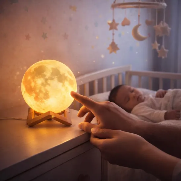 Multicolor_3D_Moon_Lamp_With_Touch_Control,_Wired_Led_Night_Light,_7_Color_Changing,_15Cm_Diameter,_With_Wooden_Stand_(Wired)