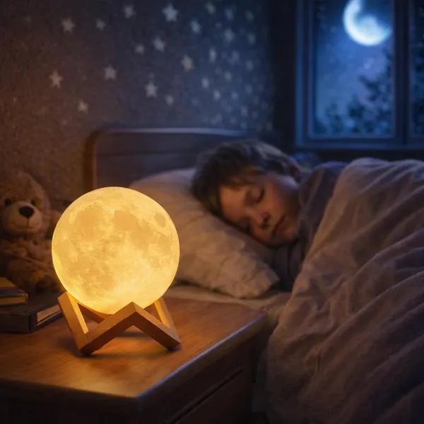 Multicolor_3D_Moon_Lamp_With_Touch_Control,_Rechargeable_Led_Night_Light,_7_Color_Changing,_15Cm_Diameter,_With_Wooden_Stand_(Rechargeable_(Wireless))