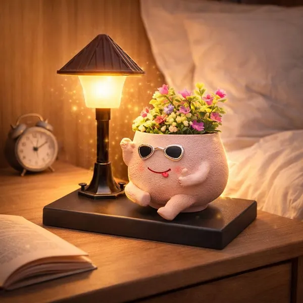 Multicolor_Cute_Kawaii_Character_Desk_Lamp_With_Planter,_Aesthetic_Desk_&_Bedroom_Home_Decor,_Decorative_Night_Light,_Home_Office_Kids_Decor,_(Flowers_Not_Included)