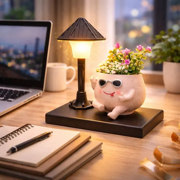Multicolor_Cute_Kawaii_Character_Desk_Lamp_With_Planter,_Aesthetic_Desk_&_Bedroom_Home_Decor,_Decorative_Night_Light,_Home_Office_Kids_Decor,_(Flowers_Not_Included)