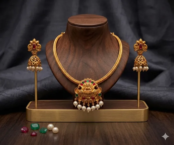 Antique_Temple_Jewellery_Choker_Set_with_Earrings