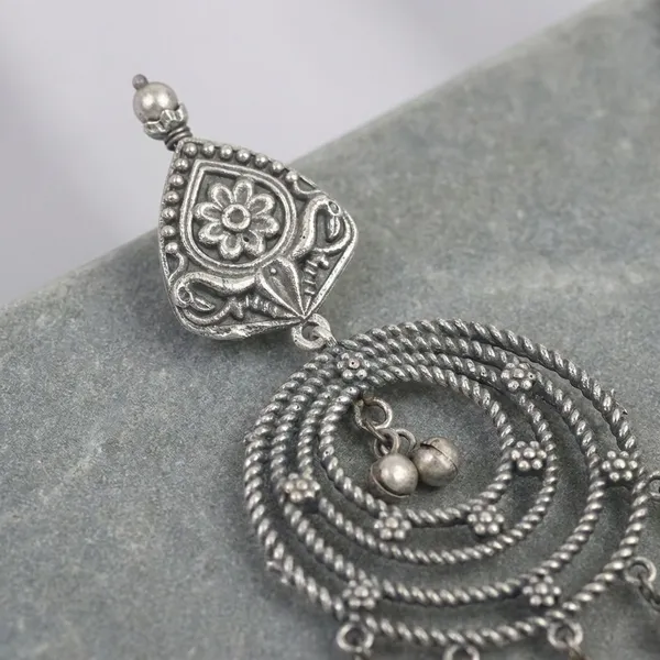 Silver_Brass_Premium_Plating_Oxidised_Spiral_Earrings_For_Women