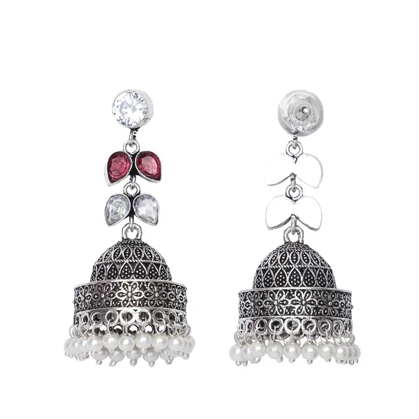 Pink_Brass_Premium_Leaf_Oxidised_Jhumka_For_Women