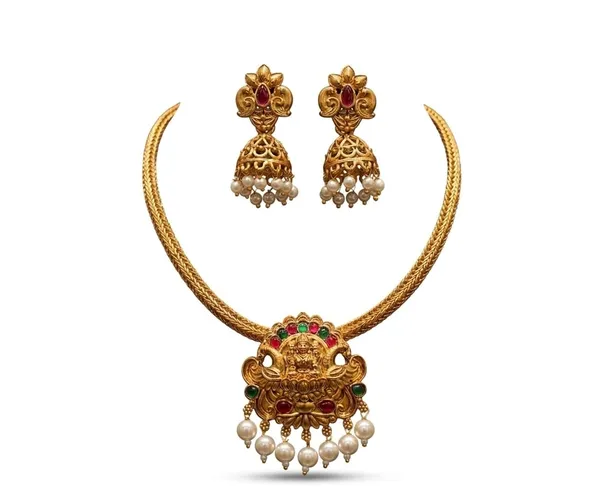 Antique_Temple_Jewellery_Choker_Set_with_Earrings