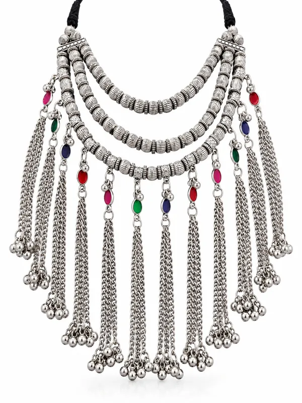 Oxidised_Kutch_Style_Tassel_Boho_Necklace