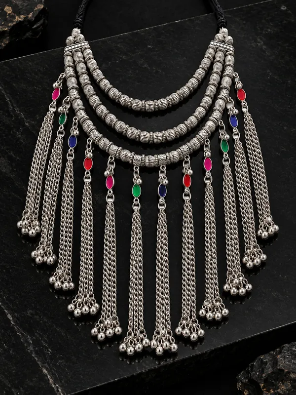 Oxidised_Kutch_Style_Tassel_Boho_Necklace