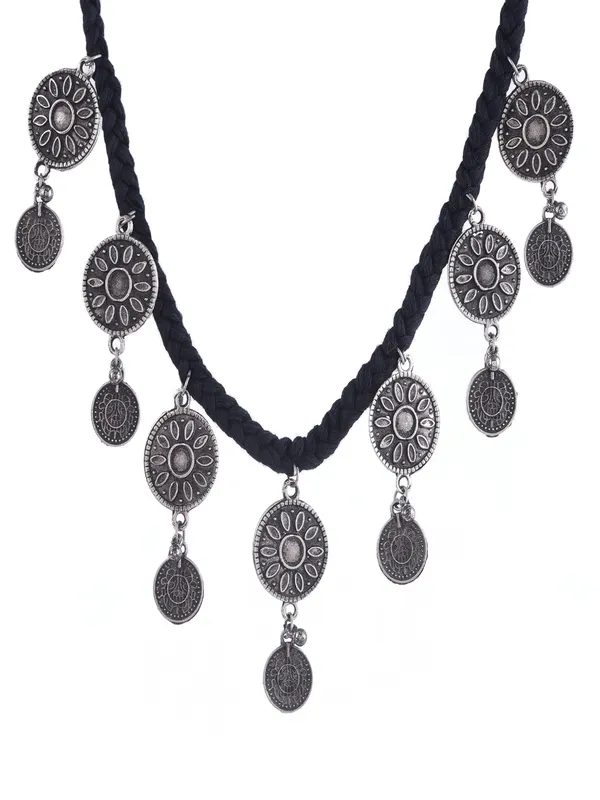 Ethnic_Beads_Quillded_in_Black_Thread_Necklace_Set