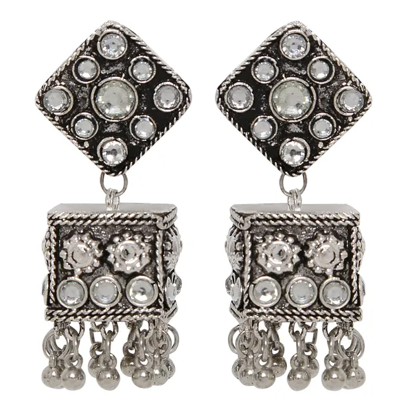 German_Silver_Premium_Afghani_Tone_Beads_Jhumka_For_Women
