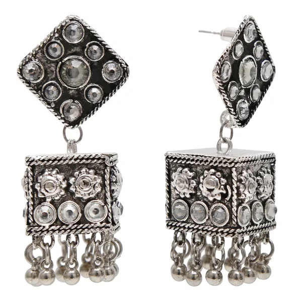 German_Silver_Premium_Afghani_Tone_Beads_Jhumka_For_Women