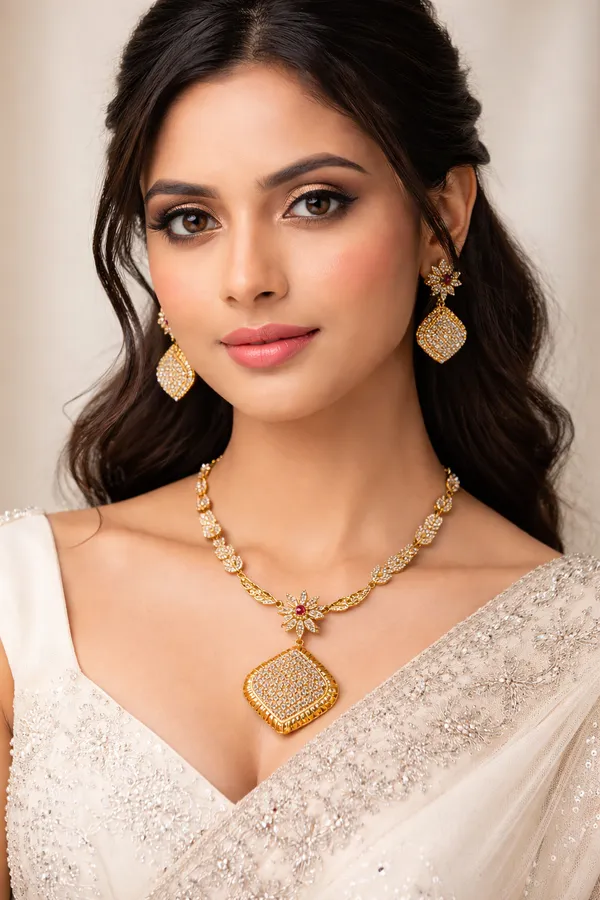 Elegant_Gold-Plated_American_Diamond_Necklace_Set_with_Floral_Motif