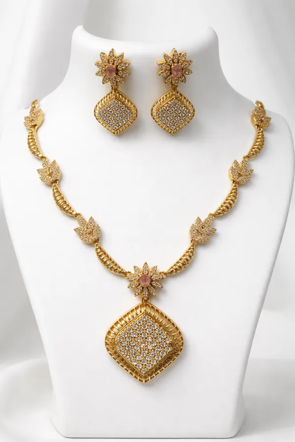 Elegant_Gold-Plated_American_Diamond_Necklace_Set_with_Floral_Motif