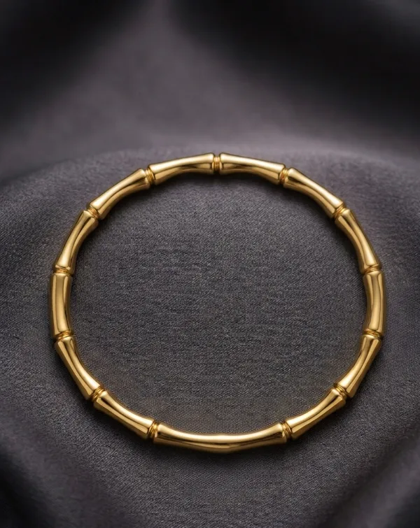 Bamboo_Style_Gold-Plated_Bangle_Bracelet_(Anti-Tarnish_Finish)