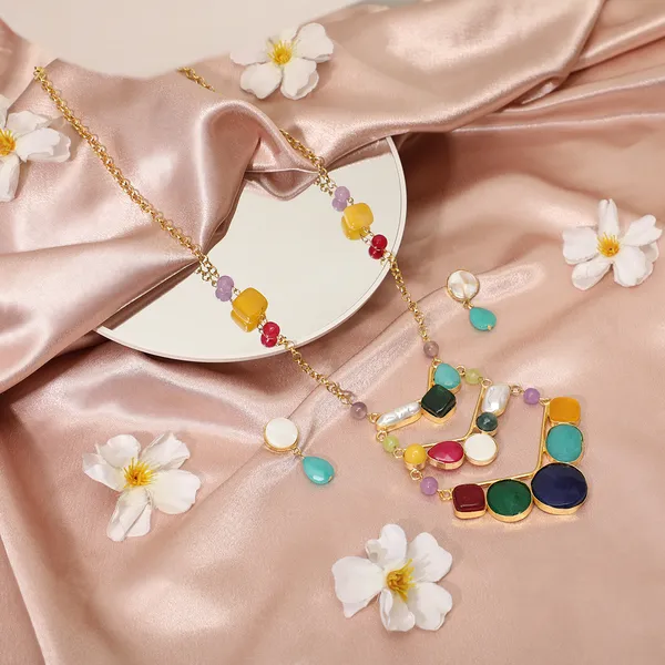 Multicolor_Brass_Plated_Onyx_Studded_Long_Necklace_Set_With_Earrings_For_Women