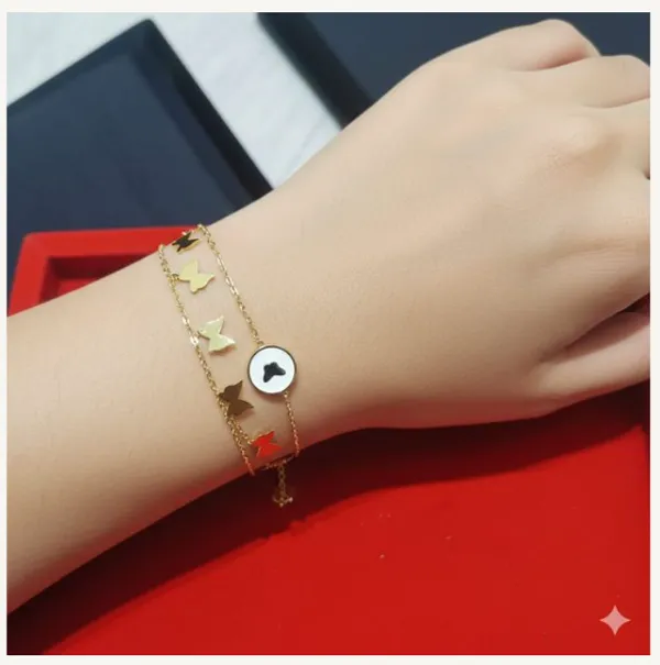 Golden_Stainless_Steel_Premium_Butterfly_Chain_Bracelet_For_Women