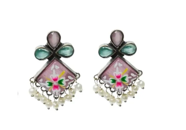 Lilac_Brass_Premium_Hand_Painted_Lilac_Stone_Floral_Kite_Earrings_For_Women