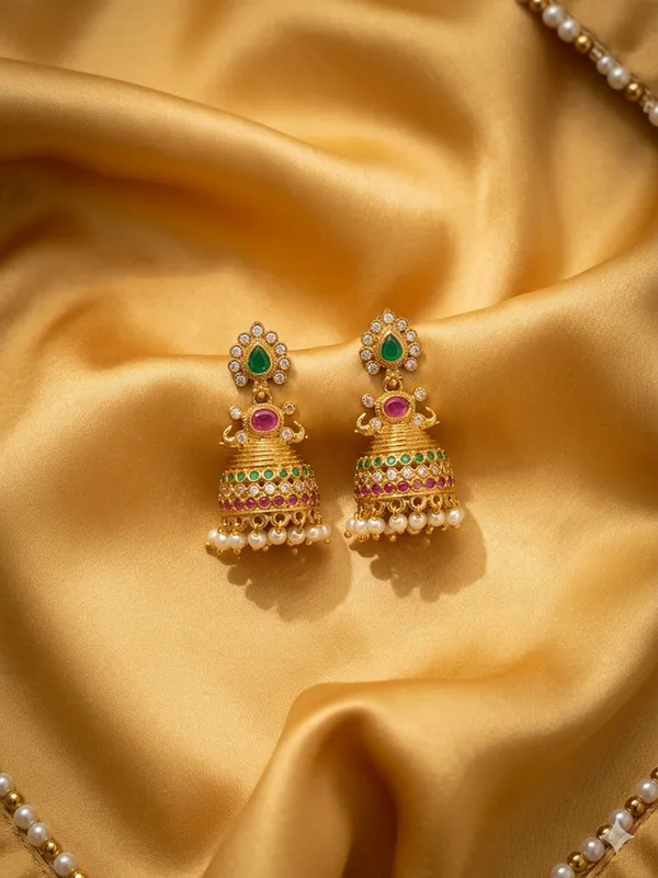 Traditional_Gold-Plated_Multicolour_Temple_Jhumka_Earrings_with_Pearl_Drops