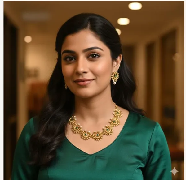 Green_Copper_Premium_Plated_Halfmoon_South_Indian_Necklace_Set_For_Women