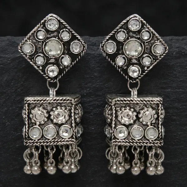 German_Silver_Premium_Afghani_Tone_Beads_Jhumka_For_Women