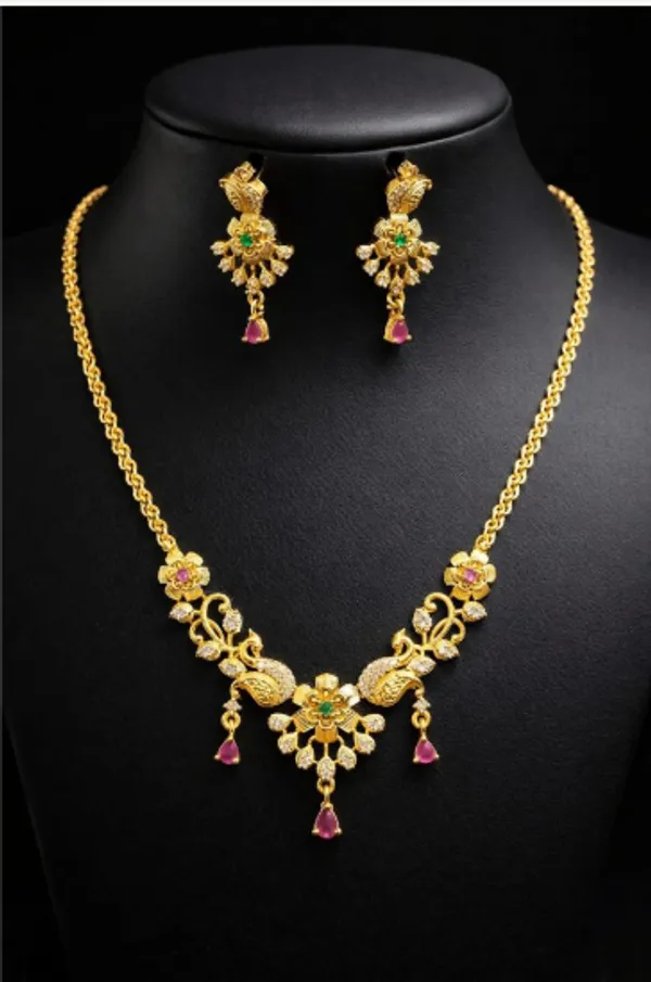 Golden_Minimal_Premium_and_Elegant_Necklace_Set_For_Women
