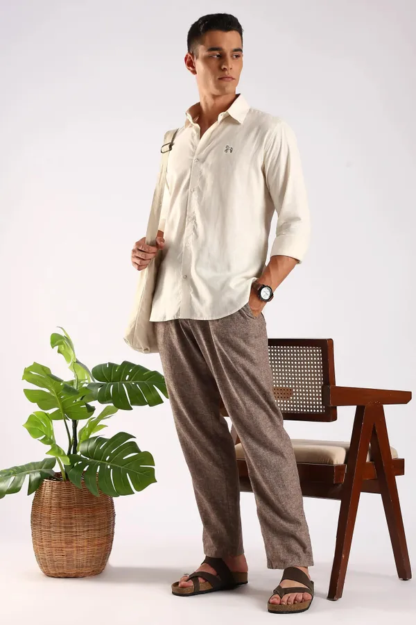 Off_White_Full_Sleeves_100%_Pure_Irish_Linen_Cotton_Shirt_For_Men