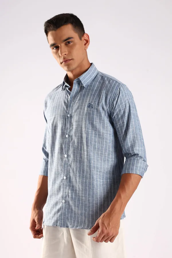 Blue_Linen_100%_Pure_Cotton_Pinline_Pinstripe_Shirt_For_Men
