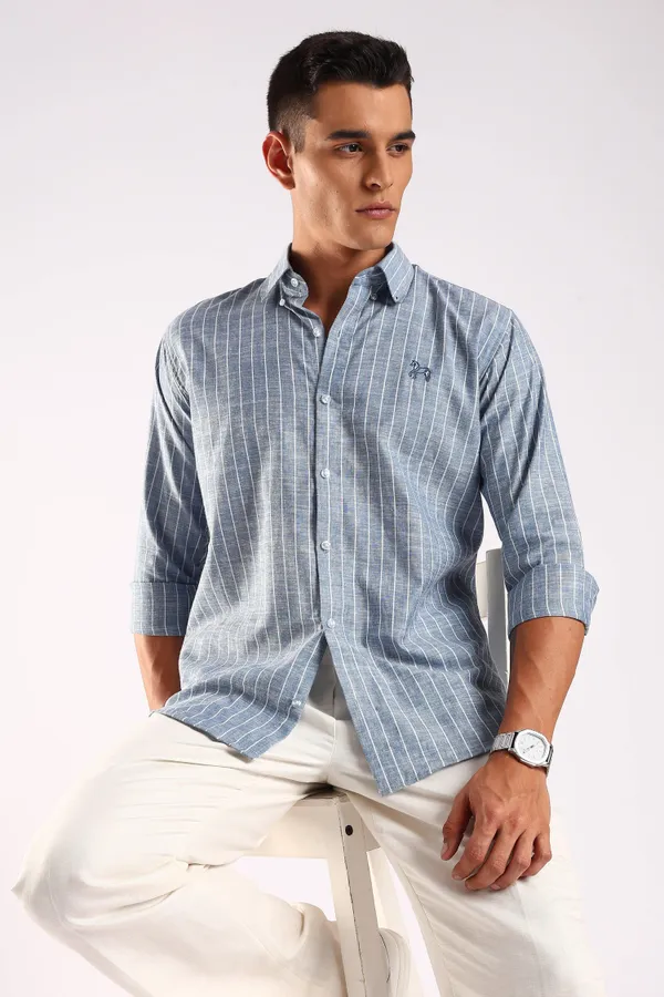 Blue_Linen_100%_Pure_Cotton_Pinline_Pinstripe_Shirt_For_Men