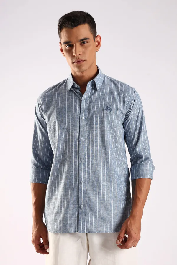 Blue_Linen_100%_Pure_Cotton_Pinline_Pinstripe_Shirt_For_Men