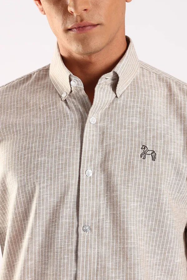 Beige_Linen_100%_Pure_Cotton_Grove_Striped_Shirt_For_Men