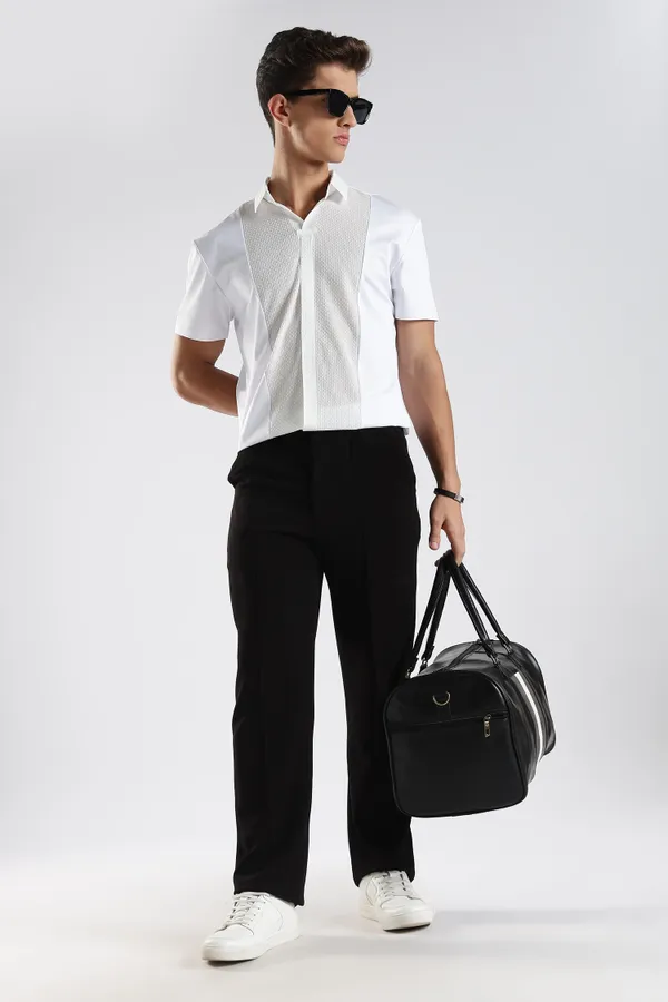 White_Nylon_Spandex_Stitchless_T-Shirt_For_Men