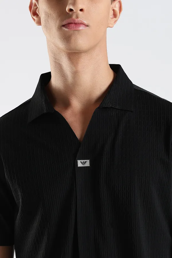 Black_Nylon_Spandex_Stitchless_T-Shirt_For_Men