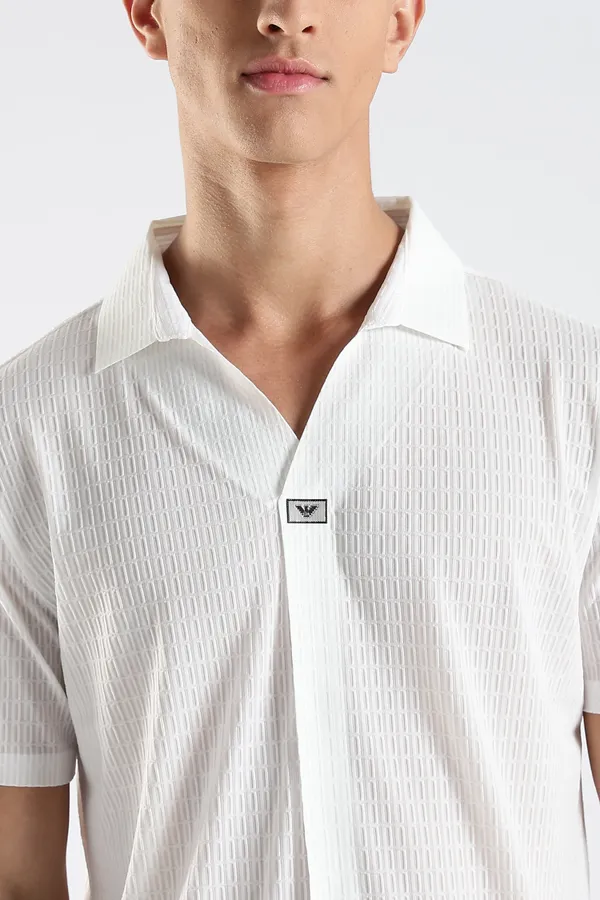 White_Nylon_Spandex_Stitchless_T-Shirt_For_Men