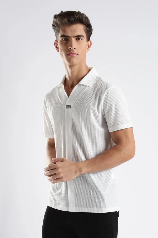 White_Nylon_Spandex_Stitchless_T-Shirt_For_Men