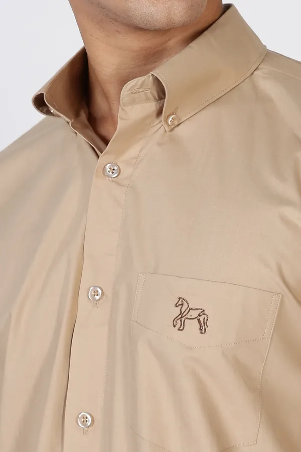 Light_Beige_Full_Sleeve_100%_Pure_Giza_Cotton_Shirt_For_Men