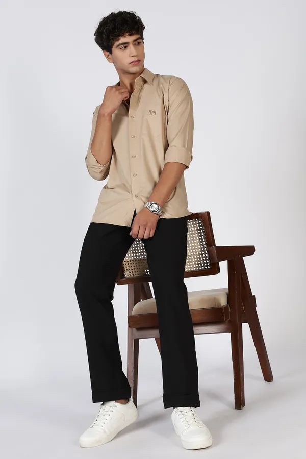 Light_Beige_Full_Sleeve_100%_Pure_Giza_Cotton_Shirt_For_Men