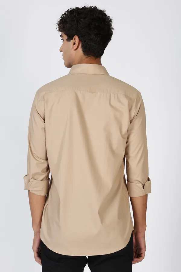 Light_Beige_Full_Sleeve_100%_Pure_Giza_Cotton_Shirt_For_Men