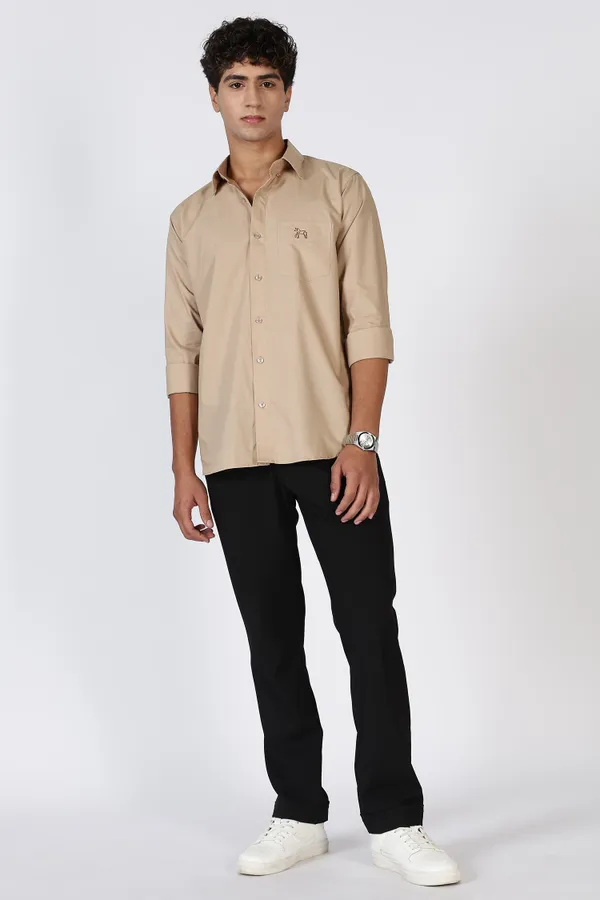 Light_Beige_Full_Sleeve_100%_Pure_Giza_Cotton_Shirt_For_Men