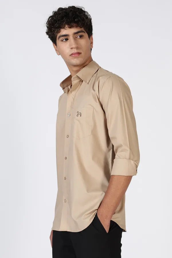 Light_Beige_Full_Sleeve_100%_Pure_Giza_Cotton_Shirt_For_Men