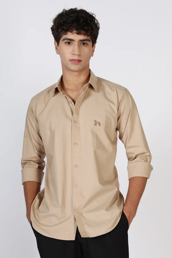 Light_Beige_Full_Sleeve_100%_Pure_Giza_Cotton_Shirt_For_Men
