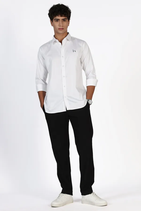 White_Pure_Full_Sleeve_Satin_100%_Pure_Cotton_Shirt_For_Men