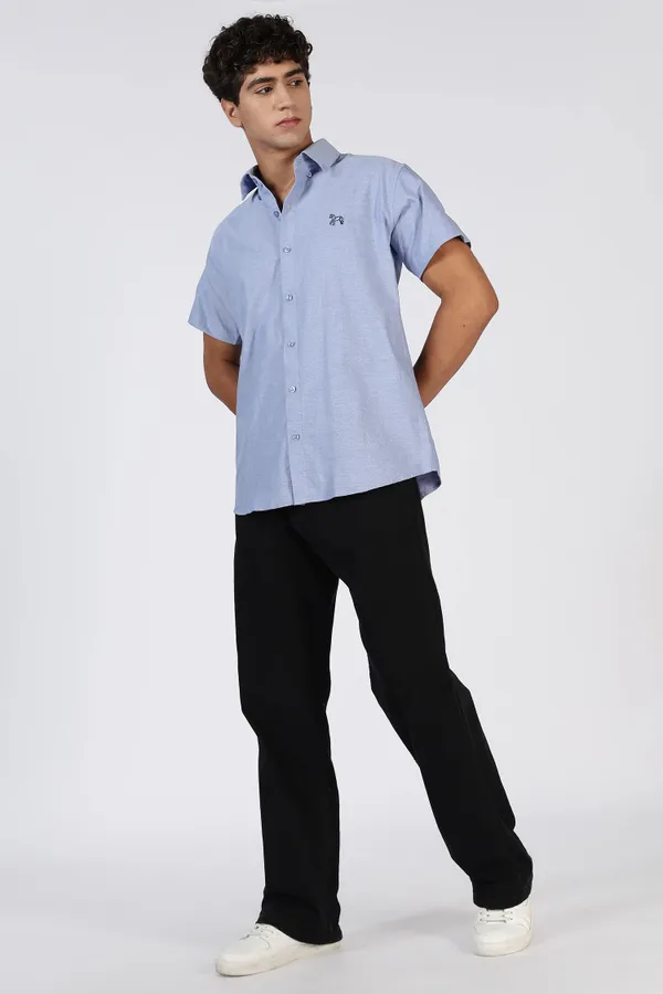 Blue_Pure_Oxford_100%_Pure_Cotton_Shirt_For_Men
