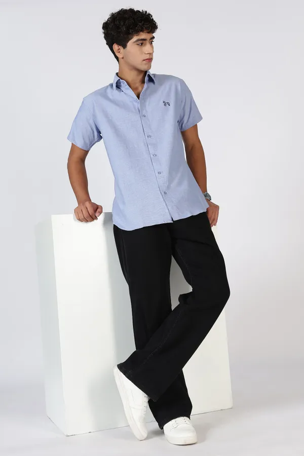 Blue_Pure_Oxford_100%_Pure_Cotton_Shirt_For_Men