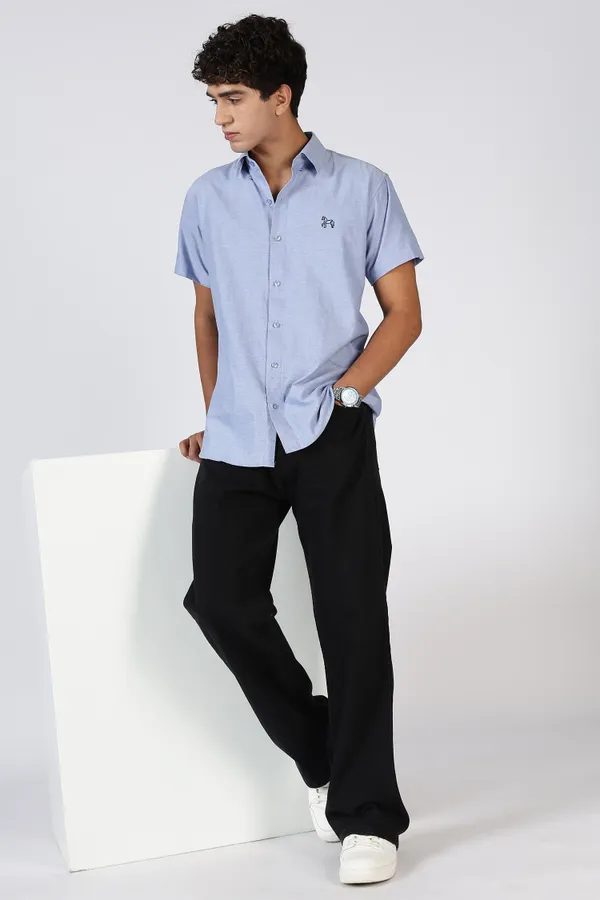 Blue_Pure_Oxford_100%_Pure_Cotton_Shirt_For_Men