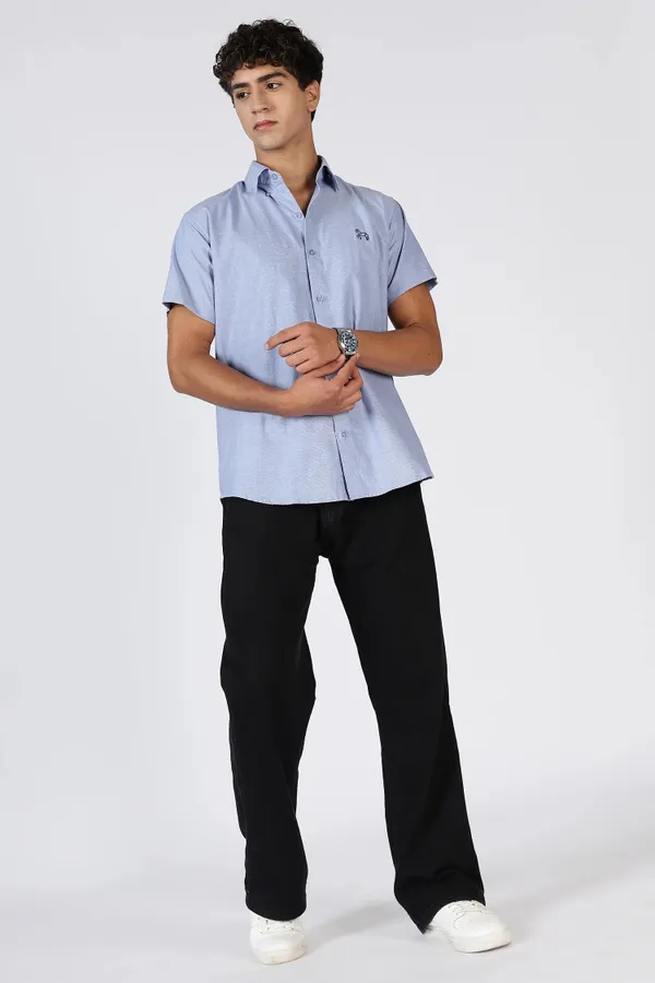Blue_Pure_Oxford_100%_Pure_Cotton_Shirt_For_Men