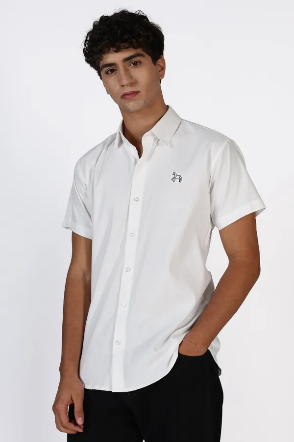 White_Pure_Oxford_100%_Pure_Cotton_Shirt_For_Men