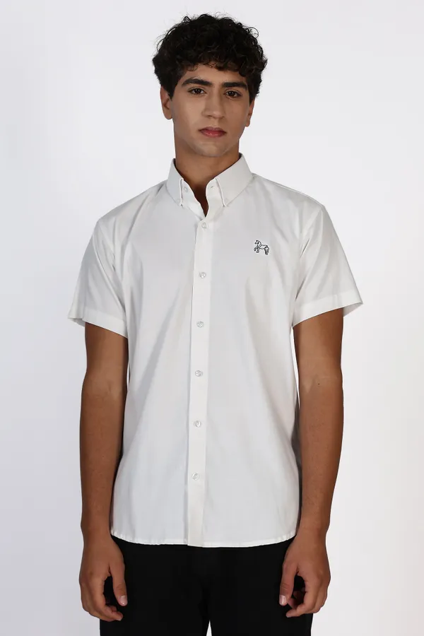 White_Pure_Oxford_100%_Pure_Cotton_Shirt_For_Men