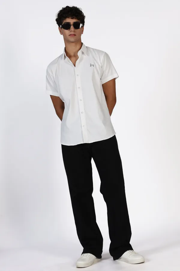White_Pure_Oxford_100%_Pure_Cotton_Shirt_For_Men